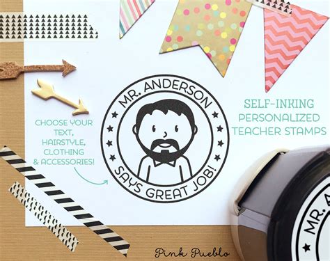 Self Inking Teacher Stamps, Personalized Teacher Gifts, Teacher Stamps ...