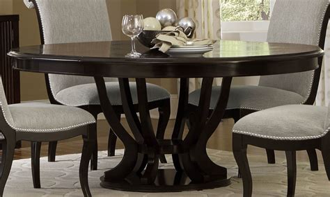 Savion Espresso Round Pedestal Extendable Dining Room Set from ...