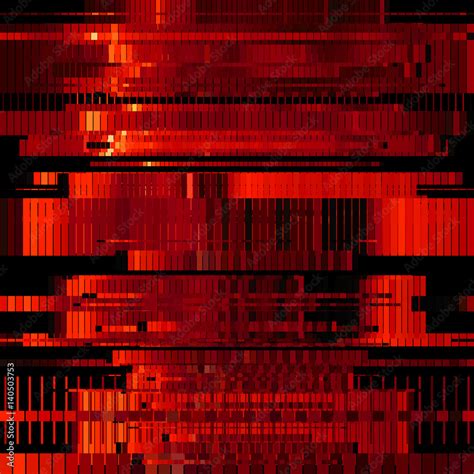 Glitch red abstract background with distortion, bug effect, random ...