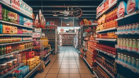 Premium AI Image | Grocery store aisle filled with healthy snacks