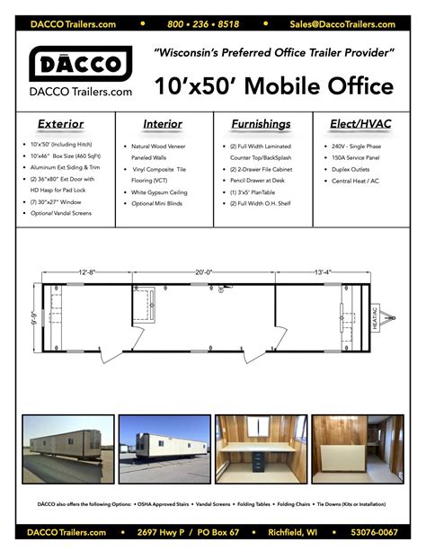 Office Trailers Floor Plans - DACCO Trailers