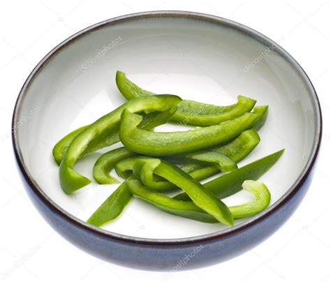 Fresh Green Bell Pepper Slices — Stock Photo © brookefuller #3705800