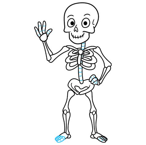 How to Draw a Cartoon Skeleton - Really Easy Drawing Tutorial