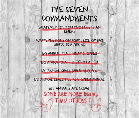 The Seven Commandments - Animal Farm T-shirt by Foster Child - Black ...