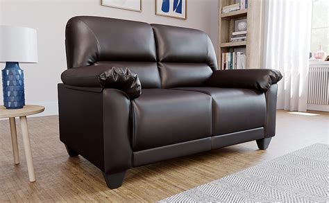 Kenton Small 2 Seater Sofa, Brown Classic Faux Leather Only £299.99 ...