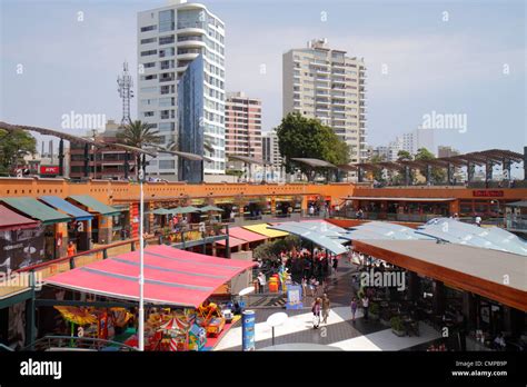 Lima Peru Miraflores Malecon de la Reserva Larcomar shopping dining ...