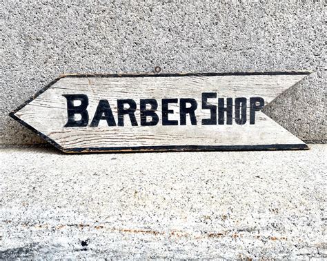 Antique Barber Shop Sign Vintage Barber Sign Wooden Trade | Etsy