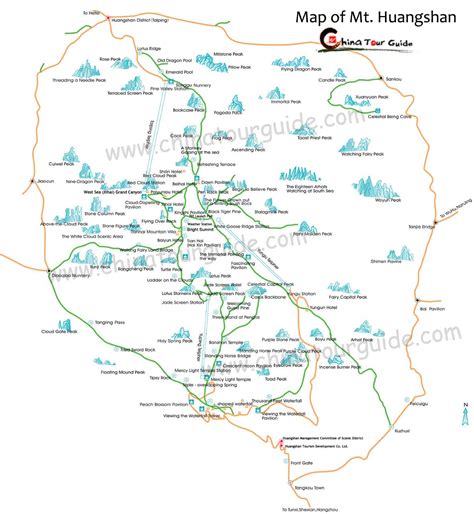 Huangshan Maps, Huangshan Mountain Tourist Maps - ChinaTourGuide