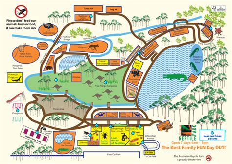 Australian Reptile Park Map - Australian Reptile Park