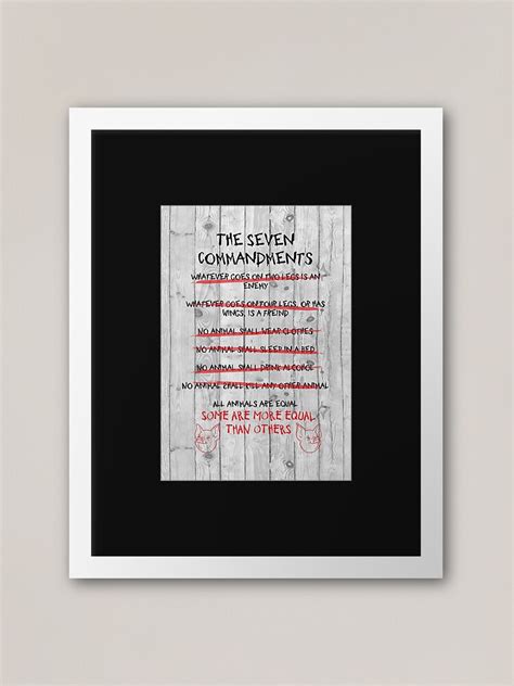 "The Seven Commandments - Animal Farm" Framed Art Print for Sale by ...