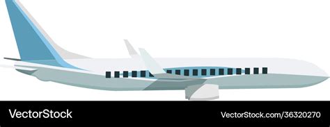 Airplane side view isolated on white Royalty Free Vector