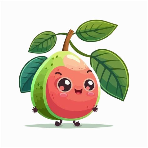 Premium Vector | Vector cute guava cartoon style