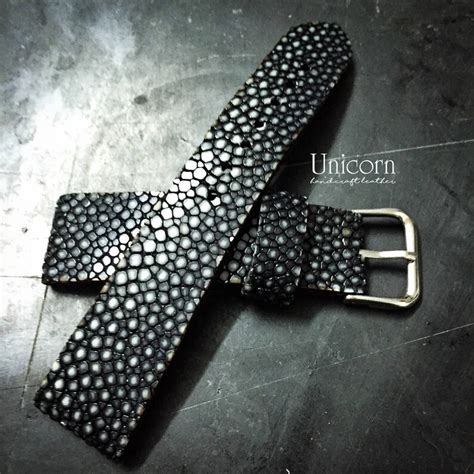 Stingray Watch Strap Black Stingray Leather Watch Band - Etsy