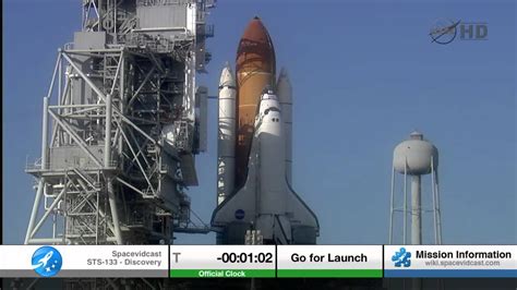 STS-133 The Final Launch of Space Shuttle Discovery including T-5 hold ...