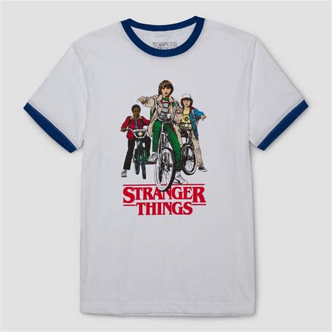 Men's Stranger Things Group Shot Ringer Graphic T-Shirt - White XL ...