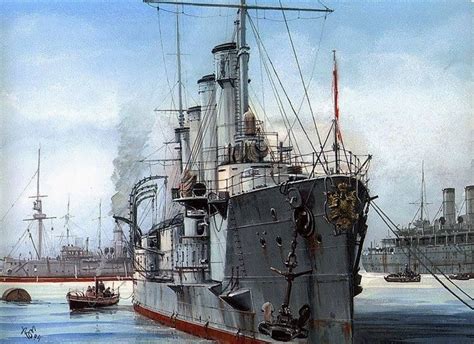 Imperial Russian Navy armoured cruiser "Bayan" (1902-1932), by Vladimir ...