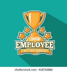 Employee Month Trophy Flat Design Stock Illustration 418743886 ...