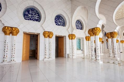 Premium Photo | Sheikh zayed grand mosque interior