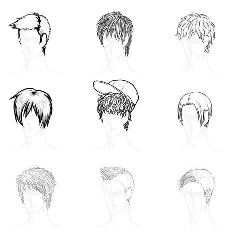 Anime Boy Side Profile Hair Drawing Drawing tutorials of anime boy hair