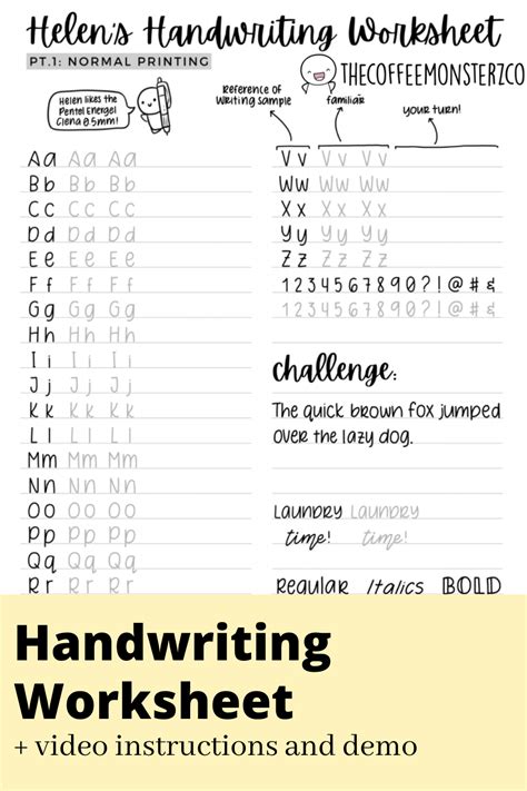 Free Handwriting Worksheet | Learn handwriting, Handwriting worksheets ...