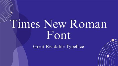 Times New Roman Font