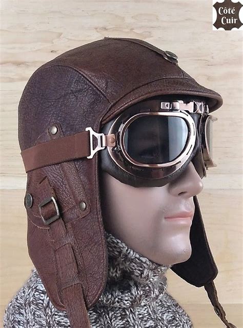 Leather Aviator Hat and Goggles, Steampunk Hat | Aviator hat, Hats for ...