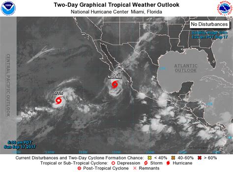 Pacific - Otis forms September 16, 2017 (storm, moving, map, East ...