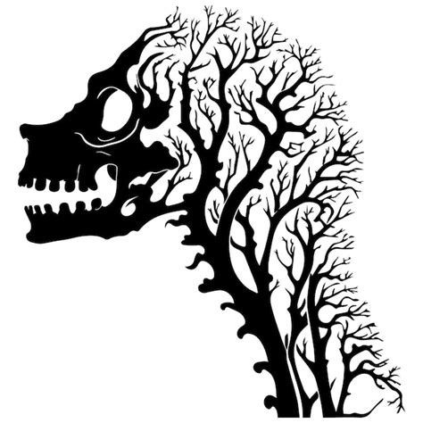 Premium Vector | Halloween skull silhouette vector illustration