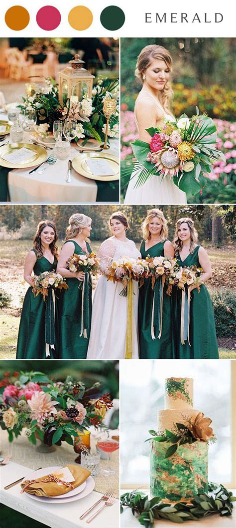 ️ 16 Dark Green & Emerald Wedding Color Palette Ideas 2024 | Colors for ...