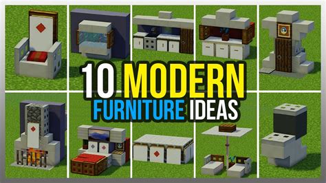 ️ 10 Modern Furniture Ideas! (Minecraft) - YouTube