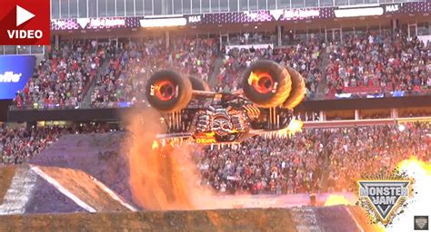 Watch This Monster Truck Stunt Defy The Rules Of Physics | Carscoops