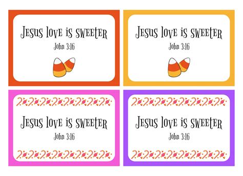 Christian Halloween Candy Labels Printable