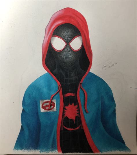 Into the Spider-Verse miles morales drawing | Spiderman art, Character ...