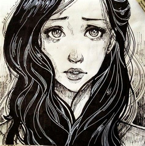 Sad Girl Face Drawing at GetDrawings | Free download