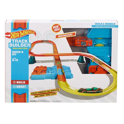 Hot Wheels Track Builder Unlimited Super-8 Kit Track Set - Walmart.com ...