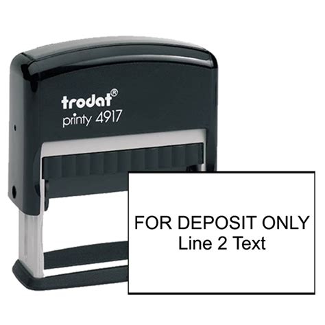 Custom 2 Line For Deposit Only Stamp - Simply Stamps