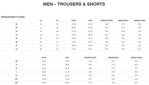 The North Face Size Guide