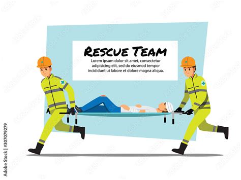 rescue team ,Vector illustration cartoon character. Stock Vector ...