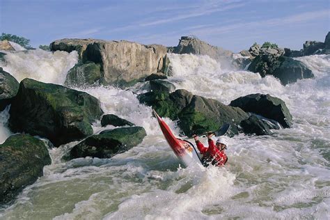 Kayaker In Rapids At Great Falls by Skip Brown | Whitewater kayaking ...