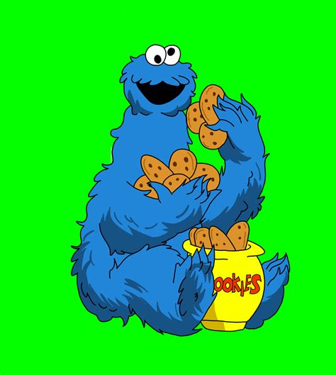 Cookie Monster eating cookies by matiriani28 on DeviantArt