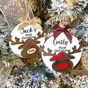 Babys First Christmas 2023 Ornament, Personalized Baby Tree Ornament ...