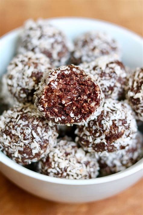 Chocolate Coconut Date Balls (No Bake) (Vegan+GF) - The Cheeky Chickpea