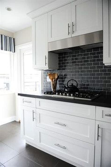 20+30+ Black Kitchen Backsplash With White Cabinets – HOMYRACKS