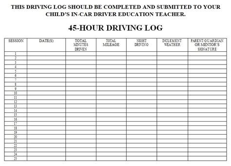 32+ Free Printable Driver Log Book Templates (Excel / Word) - Best ...