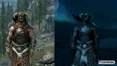 An update on my Dovahkiin. Wore the studded armor and then ditched it ...