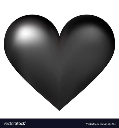 Black heart vector image on VectorStock | Black heart, Vector images ...