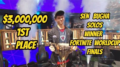 SEN BUGHA FORTNITE WORLDCUP WINNER SOLO FINALS - YouTube