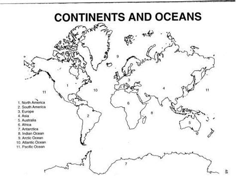 Map Of The World Continents And Oceans Quiz | Quiz Online