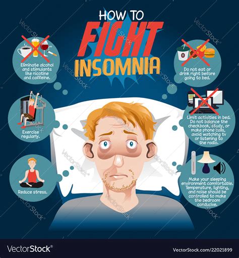 How to fight insomnia Royalty Free Vector Image