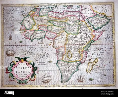 17th century Map of Africa Stock Photo - Alamy